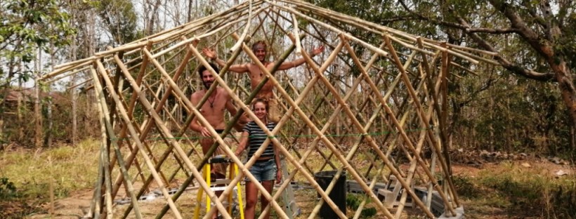 A foldable and movable bamboo yurt made in 6&nbsp;days
